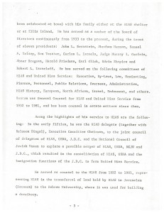 Edward M. Benton biography, page 3 - his long involvement with HIAS
